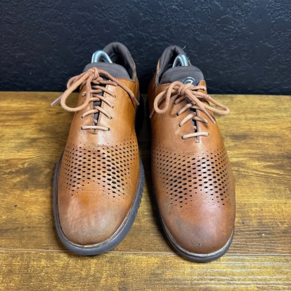 Cole Haan Zerogrand‎ Laser Wingtip C25351 British Tan Leather Oxford Mens 9M